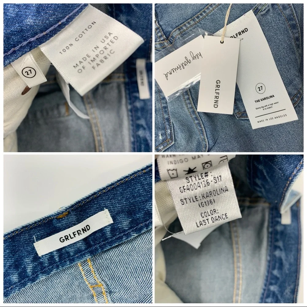 NEW Grfrnd Karolina High Rise Skinny Raw hem in Last Dance - Picture 9 of 10